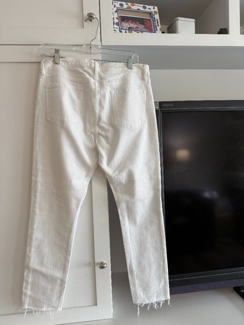 white frame denim  jeans